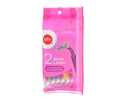 Life Rasoir jetable à double lame pour femmes, pastel - 1.0 EA