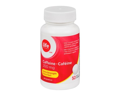 Life Brand Caffeine Tabs Extra Strength 200Mg - 50.0 EA