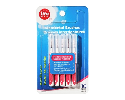Life Brand Â Interdental Brushes ModerateÂ Mint Flavour - 10.0 EA