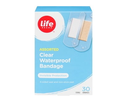 Life Brand Lb Clear Waterproof Bandages - 1 EA