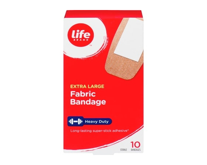 Life Brand Extra Large Fabric Bandage, 10 Pack - 10.0 EA