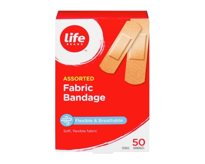 Life Pansement En Tissu Assorti, 50 Par Paquet - 1.0 EA