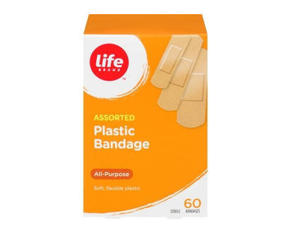 Life Brand Assorted Plastic Bandage, All Purpose, 60 Pack - 60.0 EA