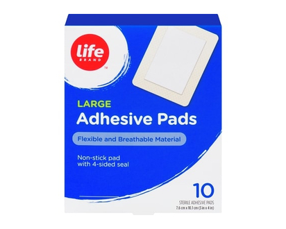 Life Brand GRANDS Pansements adhesifs avec compresse - 10 TAM
