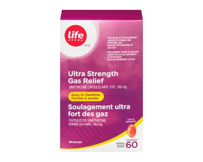 Life Brand LB Gas Relief Ultra 535450 60EA - 60 CAP