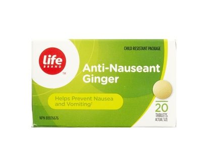 Life Brand Ginger Anti-nauseant Tablets 500mg - 20.0 EA