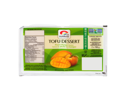 Sunrise Tofu dessert à saveur de pêche et de mangue - 150.0 G