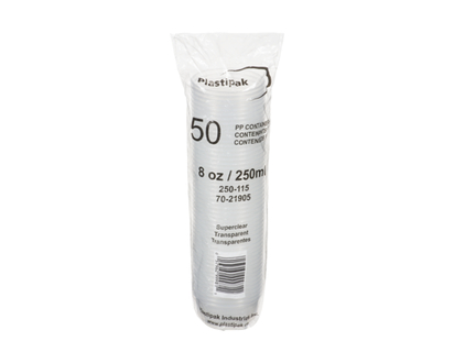 Contenant en plastique pour charcuterie transparent 8 oz - 50.0 EA