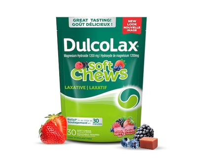 DulcoLax Soft Chews, Laxative for Gentle Occasional Constipation Relief For Adults and Kids Ages 12 and Over, Vegan, Stimulant-Free, Gluten-Free Laxat