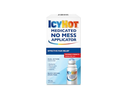 Icy Hot Medicated Maximum Strength No Mess Applicator, Quick-Drying, Fast, Effective Pain Relief for Muscle and Joint Pain Associated with Arthritis, 