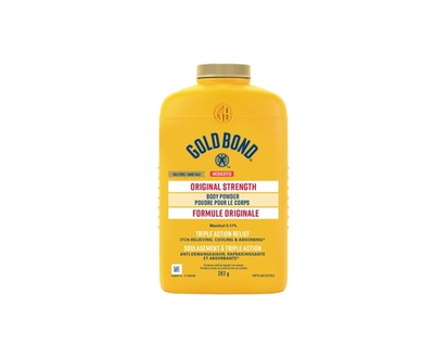 Gold Bond Medicated Original Strength Body Powder - Temporary Relief from Pain & Itching & Minor Burns, Sunburns, and Insects Bites - Absorbs Moisture