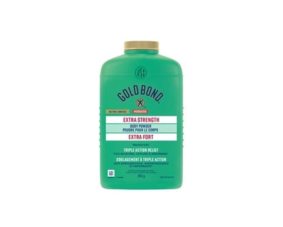 Gold Bond Medicated Extra Strength Body Powder, Temporary Relief From Pain & Itching of Minor Skin Irritations, Absorbs Moisture, For Home, Gym, Befor