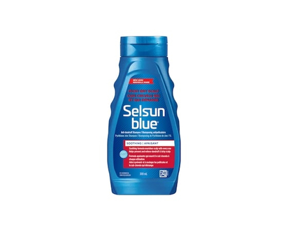 Selsun Blue Itchy Dry Scalp Anti-Dandruff Shampoo, Contains 1% Pyrithione Zinc and 6 Added Moisturizers - 300.0 ML