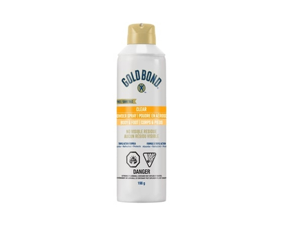 Poudre transparente en aérosol Gold Bond - Contrôle des odeurs, protection contre l'humidité - Rafraîchissant et absorbant - Application invisible, sa