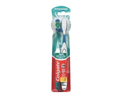 Colgate 360Â° Toothbrush With Tongue & Cheek Cleaner Medium - 1.0 EA