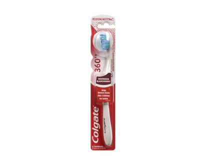 Colgate 360 Optic White Whitening Toothbrush, Medium - 1 UNT