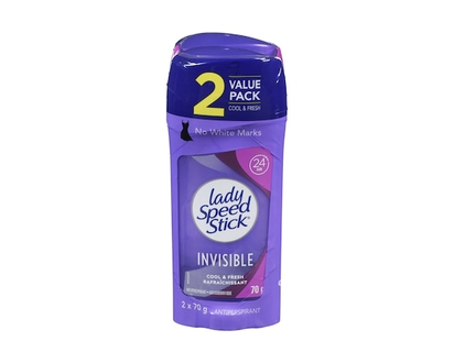 Lady Speedstick Deodorants, Invisible Cool & Fresh Antiperspirant Value Pack 2 x - 140.0 G