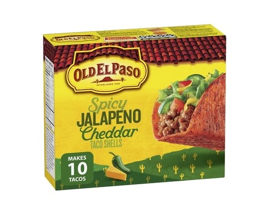 Spicy JALAPEÑO Cheddar Flavoured Taco Shells 10ct - 153.0 G
