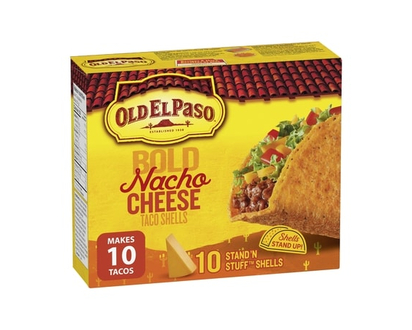 Old El Paso Taco Tout Plein, Tout Plat au Fromage, Sans Gluten, 10 unités - 153.0 G
