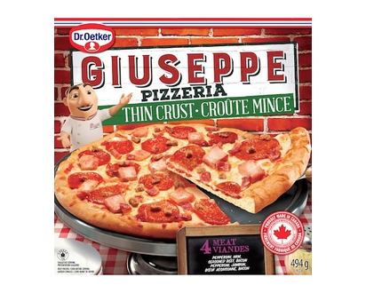 Dr Oetker Giuseppe Thin Crust Four Meat Pizza - 494.0 G
