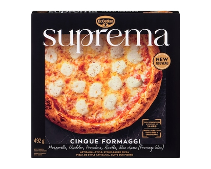 Dr Oetker Suprema Artisanal-Style, Stone-Baked Pizza Cinque Formaggi - 492.0 G