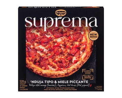 Dr Oetker Suprema Artisanal-Style, Stone-Baked Pizza 'nduja Tipo & Miele Piccante - 520.0 G