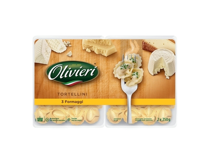Olivieri Tortellini au fromage, emballage duo - 500.0 G