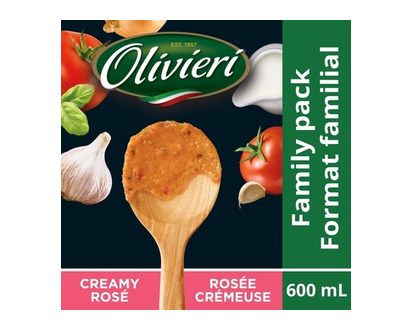 Olivieri Sauce pour pâtes rosée crémeuse - 600.0 ML