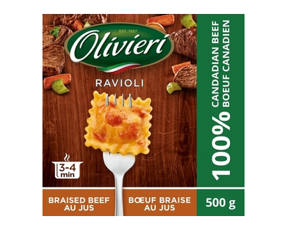 Olivieri Ravioli, Braised Beef au jus - 500.0 G