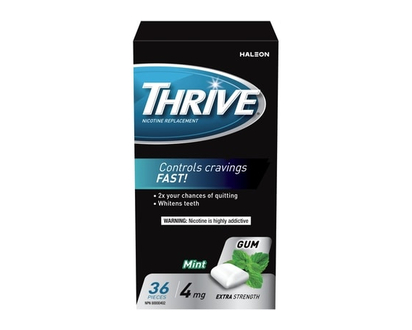 Thrive Nicotine Gum, Cool Mint 4mg - 36.0 EA