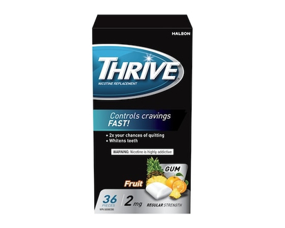 Thrive Nicotine Gum, Fruit Explosion 2mg - 36.0 EA