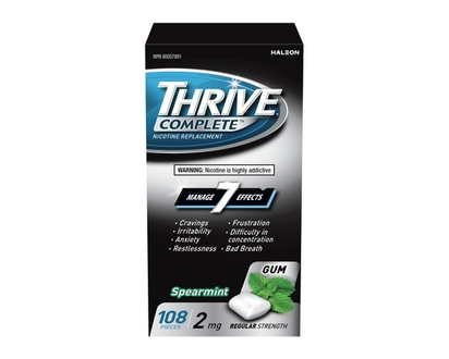 Thrive Complete Nicotine Replacement Gum, Fresh Spearmint 2 mg - 108.0 EA