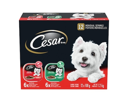 Cesar Classic Loaf In Sauce Adult Wet Dog Food Beef & Turkey Variety Pack - 100.0 G