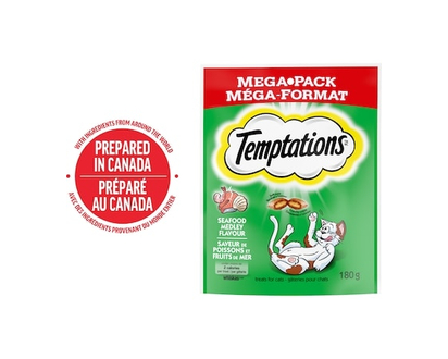 Temptations Seafood Medley Flavour Adult Cat Treats - 180.0 G