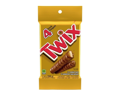 Twix Tablettes biscuitées choc. et caramel, 4 formats standards - 200 G