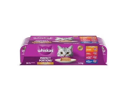Whiskas Repas Perfect Portions en format variété 24 unités - 1.8 KG