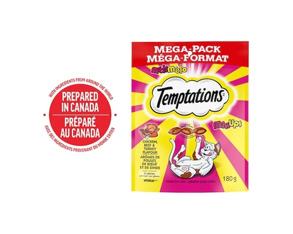 Temptations Mix-Ups Chicken, Turkey & Beef Flavour Adult Cat Treats - 180.0 G
