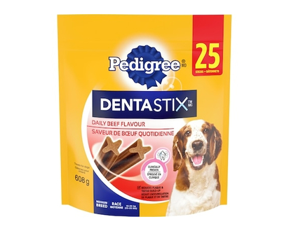 Pedigree Dentastix Oral Care Beef Flavour Adult Dog Treats For Medium Breeds - 608.0 G