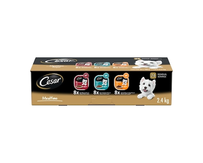 Cesar Classic Loaf In Sauce Adult Wet Dog Food Mealtime Variety Pack - 2.4 KG