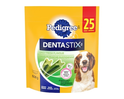 Pedigree Dentastix Oral Care Fresh Flavour Adult Dog Treats For Medium Breeds - 608.0 G