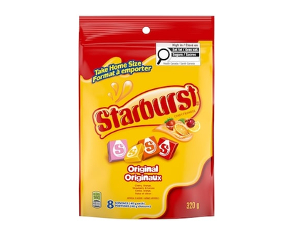 Starburst Originaux, bonbons, sac à emporter à la maison - 320.0 G