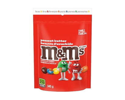 M & M's Bonbons au chocolat beurre d'arachide format familial - 345 G