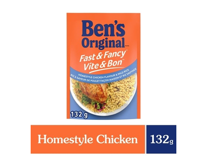 Bens FAST & FANCY Homestyle Chicken Flavour & Wild Rice - 132.0 G