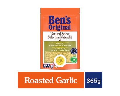 Bens NATURAL SELECT Roasted Olive Oil, Roasted Garlic Flavour & Wild Rice - 365.0 G