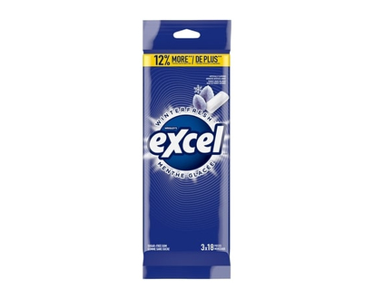Wrigley's Excel Winterfresh Flavoured Sugar Free Chewing Gum, 18 Pieces, 3 Packs - 3.0 EA