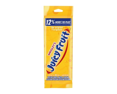 Wrigley's Juicy Fruit Fruit Flavoured Chewing Gum, 18 Pieces, 3 Packs - 3.0 EA