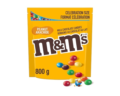 M&M’s Bonbons au choc. au lait, arachide, format Célébration - 800.0 G