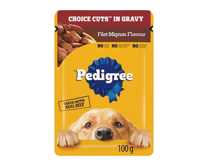Pedigree Choice Cuts In Gravy Filet Mignon Flavour Adult Wet Dog Food Pouch - 100.0 G