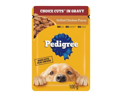 Pedigree Choice Cuts In Gravy Grilled Chicken Flavour Adult Wet Dog Food Pouch - 100.0 G