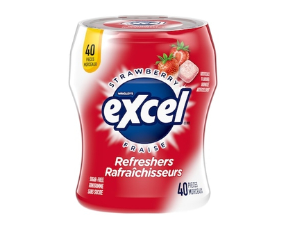 Wrigley's Excel Refreshers, Strawberry Flavoured Sugar Free Chewing Gum - 1.0 EA